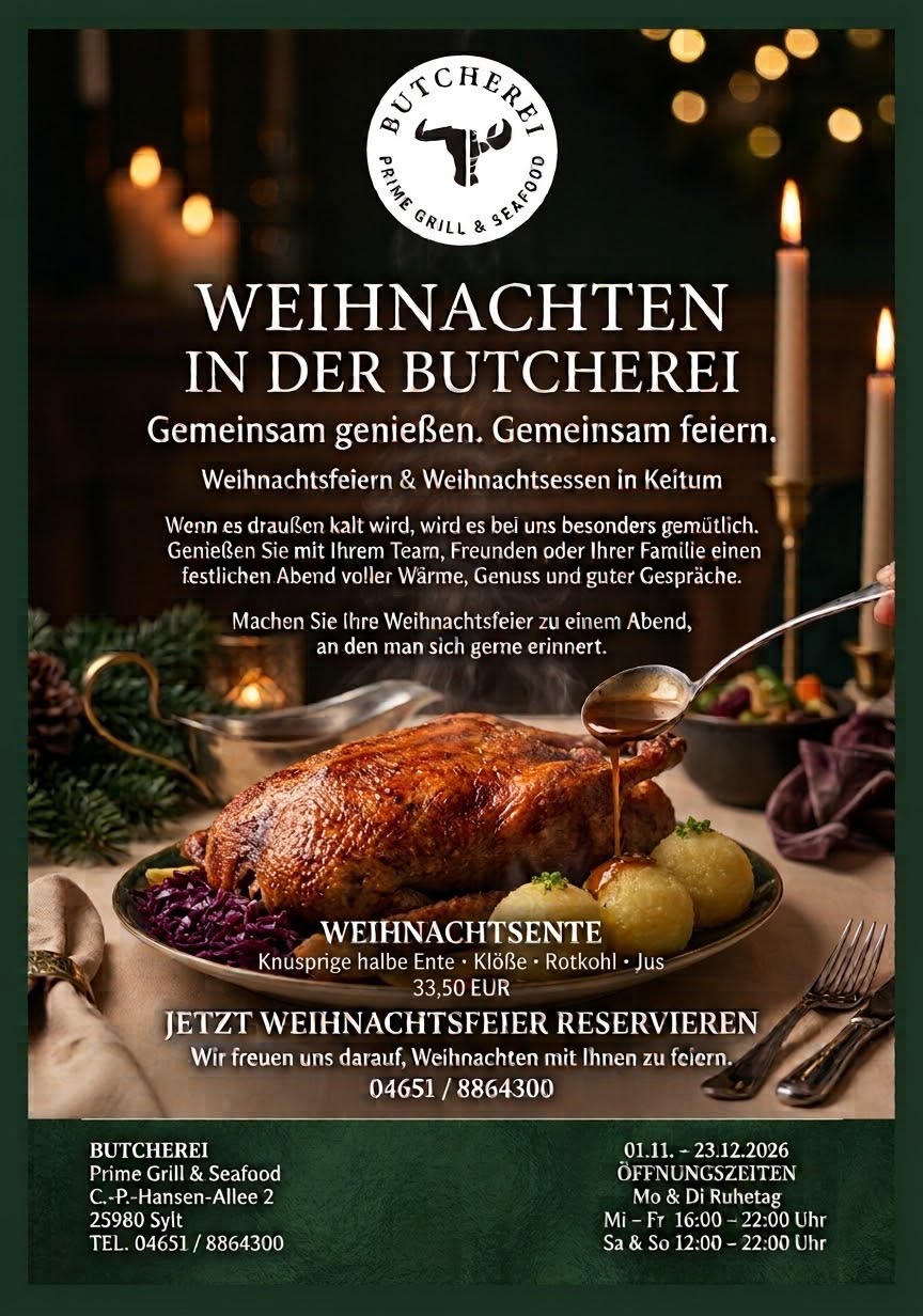 Weihnachten 2026 in der Butcherei